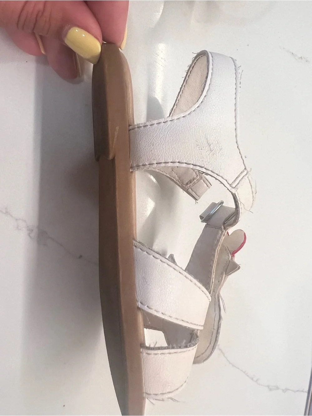 Jellypop White Chicken Sandals with Pink Wings